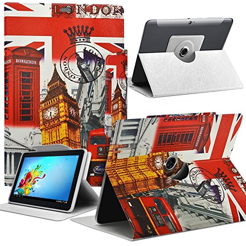 Seluxion Schutzhülle Schutz- und horizontalem Ständer mit Motiv ZA03 Universal L für Tablet Danew dslide 1013qc von KARYLAX