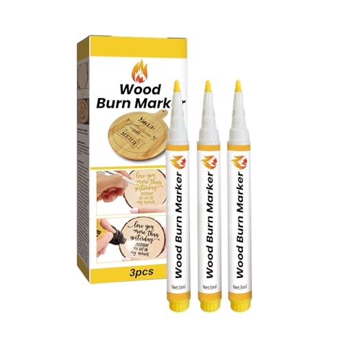 KASFDBMO 3 x Markerstifte für Holzverbrennung, geeignet für Anfänger, Holzhandwerk, Holzbrennmarker, Scorch-Stifte für Holzverbrennung, langlebiger Markerstift von KASFDBMO