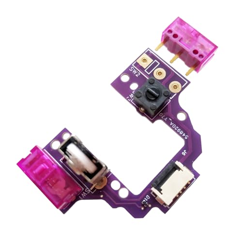 KASFDBMO Hot Swap Maus-Motherboards, PCB-Tastenplatine mit Mikroschaltern, silberfarbene Maus-Encoder für GPROX Superlight 2 Maus von KASFDBMO