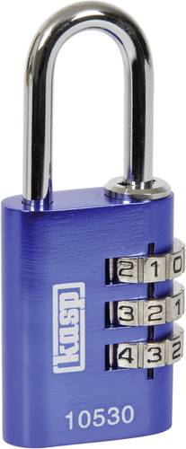 KASP K10530BLUD Vorhängeschloss 30mm Blau Zahlenschloss von KASP