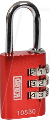 KASP K10530REDD - Zahlenschloss, 3 Zahlenreihen, 30mm, rot KASP K10530REDD - Zahlenschloss, 3 Zahlenreihen, 30mm, rot von KASP