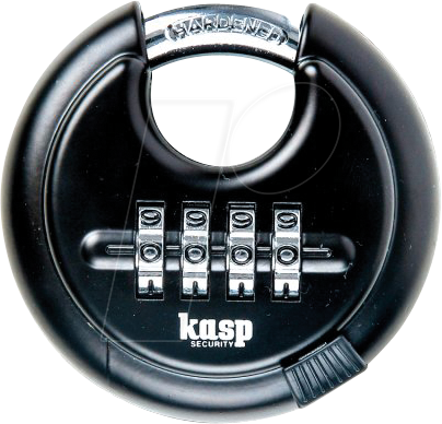 KASP K11670D - Zahlenschloss, 4 Zahlenreihen, Discschloss, 70mm von KASP