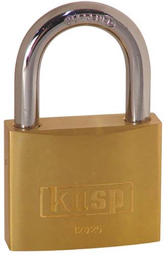 KASP K12025LO Vorhängeschloss 25mm verschieden schließend Goldgelb Schlüsselschloss von KASP
