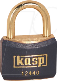 KASP K12440BLUD - Messingschloss, blau ummantelt von KASP