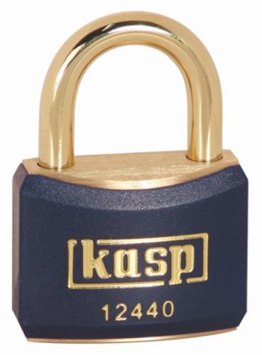 KASP K12440BLUD Vorhängeschloss 40mm verschieden schließend Goldgelb Schlüsselschloss von KASP