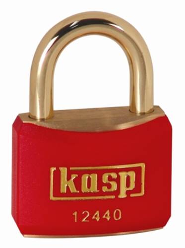KASP K12440REDD Vorhängeschloss 40mm verschieden schließend Goldgelb Schlüsselschloss von KASP