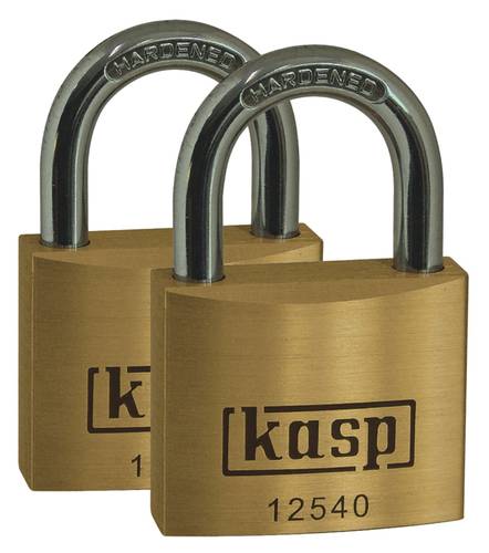 KASP K12520D2 Vorhängeschloss 20mm gleichschließend Goldgelb Schlüsselschloss von KASP