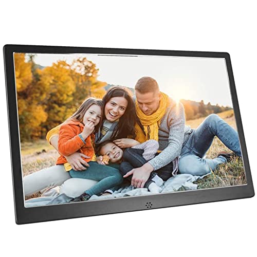 KASTISS 14" Digitaler Bilderrahmen 1280x800 Digitaler Fotorahmen, HD Bild Musik Video Funktion, Fernbedienungsfunktion, USB/SD Karten Unterstützung (Schwarz) von KASTISS