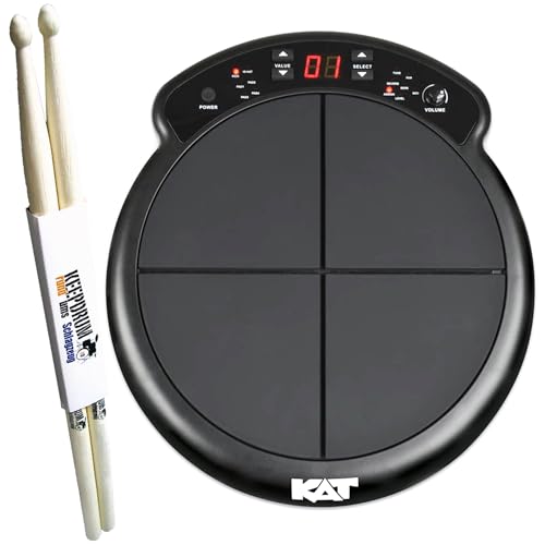 KAT KTMP1 E-Drum Percussion Pad 50 Sounds MIDI-fähig + keepdrum Drumsticks von KAT Percussion