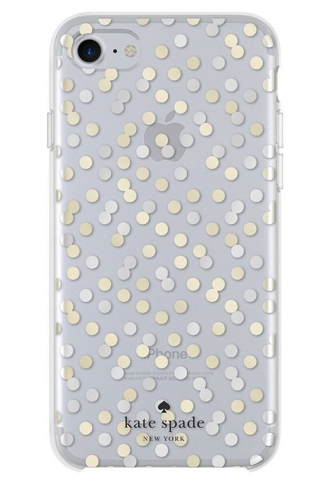 KATE SPADE NEW YORK Smartphone-Hülle Kate Spade New York Confetti Dot Glitzer Punkte Hardshell Cover Case Schutz-Hülle Schale für Apple iPhone 7 8 SE 2020 2. Generation 11,94 cm (4,7 Zoll), Dünn und leicht von KATE SPADE NEW YORK