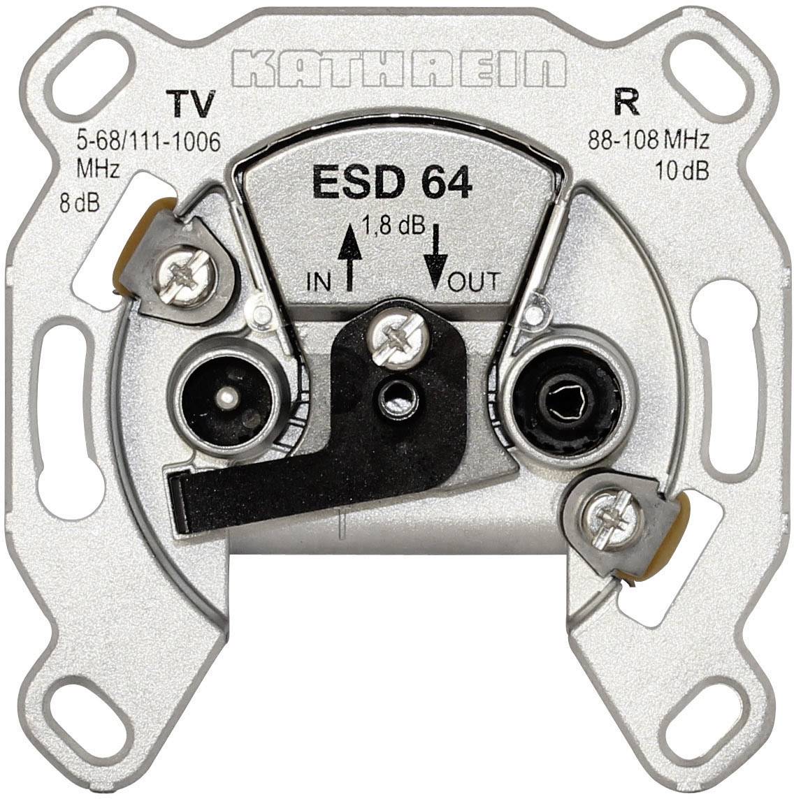KATH Antennendose Durchgang 2fach ESD 64 4-68/118-862+87-108MHz AD:8dB DD:1,8dB KATH Antennendose Durchgang 2fach ESD 64 4-68/118-862+87-108MHz AD:8dB DD:1,8dB von KATHREIN Digital Systems GmbH