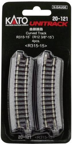 KATO 7078104 N Unitrack Gebogenes Gleis 15° 315mm 4St. von KATO