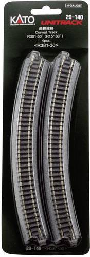 KATO 7078107 N Unitrack Gebogenes Gleis 30° 381mm 4St. von KATO