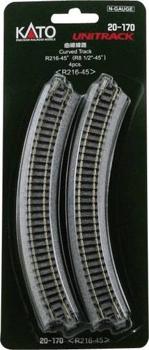 KATO 7078113 N Unitrack Gebogenes Gleis 15° 216mm 4St. von KATO
