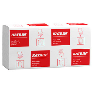 KATRIN Papierhandtücher 61594 Non Stop L2 Interfold-Falzung 2-lagig 3.000 Tücher von KATRIN