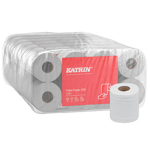 KATRIN Toilettenpapier 250 LONG 3-lagig Recyclingpapier, 48 Rollen von KATRIN