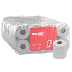 KATRIN Toilettenpapier 400 2-lagig Recyclingpapier, 48 Rollen von KATRIN