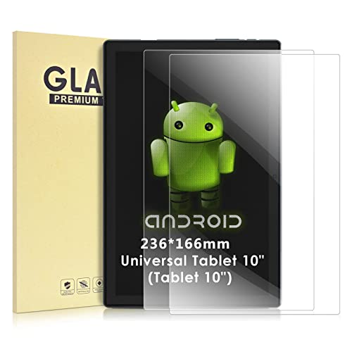 KATUMO [2 Pack] 9.6-10.1 Zoll Tablet Universal Schutz Gehärtetes Glas Tab 10 Zoll Schutzfolie 9H Härte Glas Folie Screen Protector von KATUMO