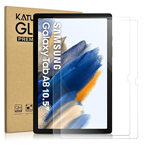 KATUMO 2 Stück Full Screen Schutzfolie für Samsung Galaxy Tab A8 10.5 Zoll 2022 (SM-X200/X205) Displayschutz 9H Härte Anti-Kratzer Blasenfrei Folie Glas für Tablet A8 10,5" von KATUMO