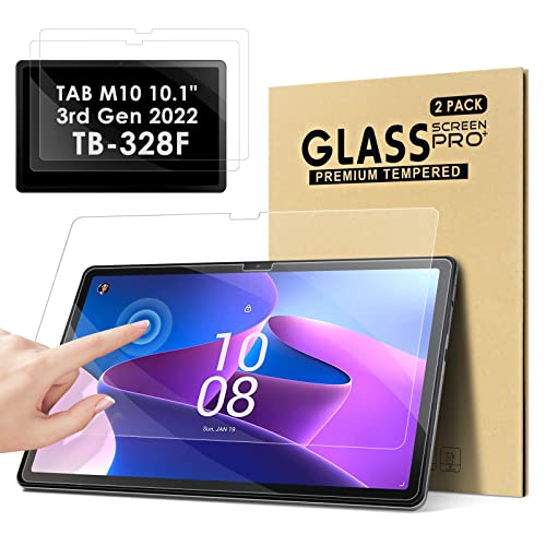 KATUMO 2 Stück Schutzfolie für Lenovo Tab M10 3rd Gen 10.1 Zoll 2022 TB328F 9H Anti-Kratz Schutz Gehärtetes Glas, Gehärtetes Glas Folie Displayschutz für Tablet M10 Screen Protector von KATUMO