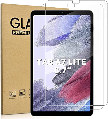 KATUMO 2 Stück Schutzfolie für Samsung Galaxy Tab A7 Lite 8,7 Zoll SM T220 T225 9H Anti-Kratz Schutz Gehärtetes Glas, Gehärtetes Glas Folie Displayschutz für Tablet A7 Lite Screen Protector von KATUMO