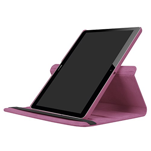 KATUMO Hülle für 10 Zoll Huawei Tablet Mediapad T5 10 Zoll, Dünn Leicht Schutzhülle 360°Drehbar Ständer Hülle Leder Tablet für Huawei T5 Tablet Leder Cover Case von KATUMO