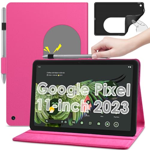 KATUMO Hülle für Google Pixel Tablet 2023 11 Zoll mit S Pen Halter,Ultra Dünn Premium PU Leder Stand Folio Cover Case Funktion Slim PU Leder Schutzhülle von KATUMO