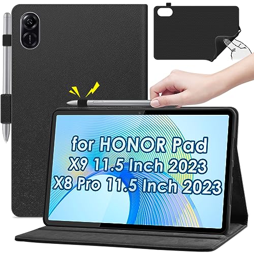 KATUMO Hülle für Honor Pad X9 11.5 Zoll 2023 mit S Pen Halter,Ultra Dünn Premium PU Leder Stand Folio Cover Case Funktion Slim PU Leder Schutzhülle von KATUMO