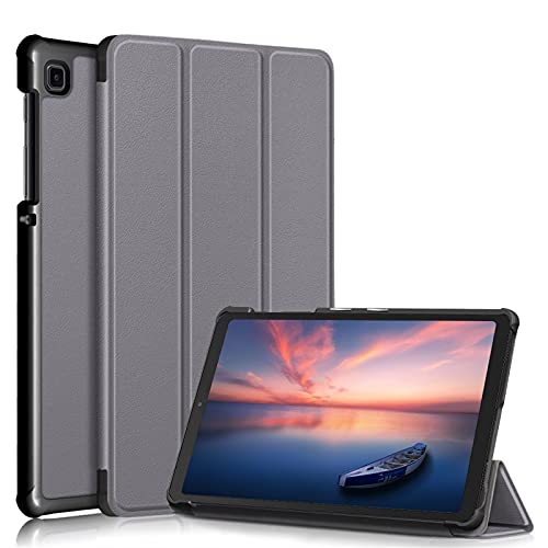 KATUMO Hülle für Samsung Galaxy Tab A7 Lite 8,7 Zoll 2021 (SM-T220/T225) Ultra Dünn Schutzhülle Leder Cover mit Magnetisch Slim Smart Folio Case für Tablet A7 Lite 8.7", Grau von KATUMO