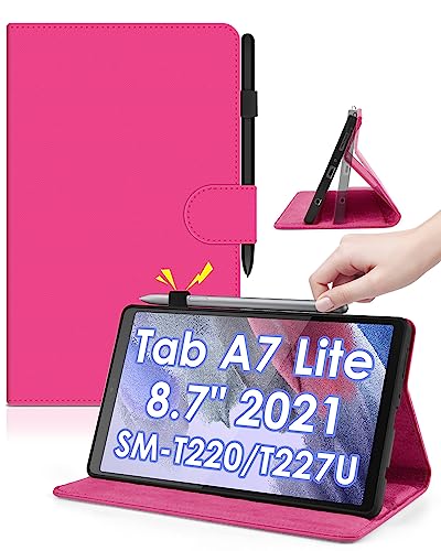KATUMO Hülle für Samsung Galaxy Tab A7 Lite 8.7 Zoll (SM-T220/T225/T227) Ultra Slim Leicht Schutzhülle Leder mit 2 Winkel Ansicht Ständer Folio Cover, Silikon-Schutzrückseite Magnetischer Verschluss von KATUMO