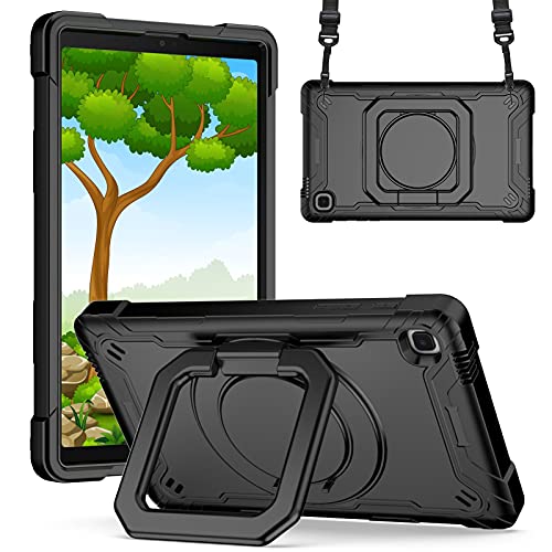 KATUMO Hülle für Samsung Galaxy Tab A7 Lite 8.7 Zoll 2021,Cover Case Stoßfeste Robuste Tragbare mit 360° Drehbarem Ständer für Samsung Tab A7 Lite SMT220 T225 T227 8.7" mit Schultergurt von KATUMO