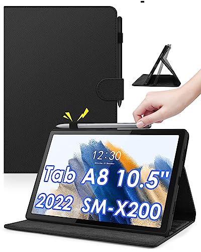 KATUMO Hülle für Samsung Galaxy Tab A8 Tablet 10,5 Zoll TFT Display Modell SM X200 X205, Ultra Dünn Leicht Schutzhülle Leder mit Magnetisch Smart Folio für Tablet A8 2021 2022 Flip Case Cover von KATUMO