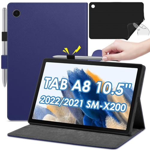 KATUMO Hülle für Samsung Galaxy Tab A8 Tablet 10,5 Zoll TFT Display Modell SM X200 X205, Ultra Dünn Leicht Schutzhülle Leder mit Magnetisch Smart Folio für Tablet A8 2021 2022 Flip Case Cover von KATUMO