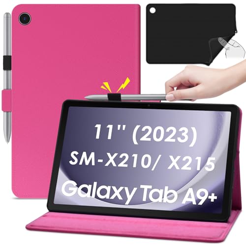 KATUMO Hülle für Samsung Galaxy Tab A9 Plus / A9+ 11 Zoll 2023 SM-X210/ X216/ X218 mit S Pen Halter,Ultra Dünn Premium PU Leder Stand Folio Cover Case mit Auto Aufwachen/Schlaf Funktion von KATUMO