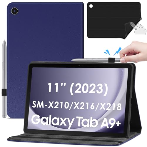 KATUMO Hülle für Samsung Galaxy Tab A9 Plus / A9+ 11 Zoll 2023 SM-X210/ X216/ X218 mit S Pen Halter,Ultra Dünn Premium PU Leder Stand Folio Cover Case mit Auto Aufwachen/Schlaf Funktion von KATUMO