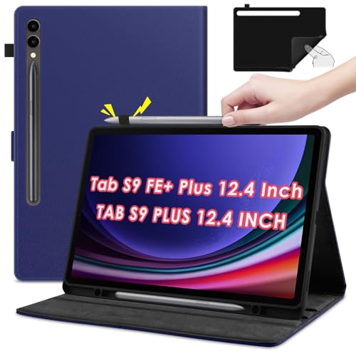 KATUMO Hülle für Samsung Galaxy Tab S9 FE+ Plus/S9 Plus 12,4 Zoll 2023, Ultra Dünn Premium PU Leder Stand Folio Cover Case mit Auto Aufwachen/Schlaf von KATUMO