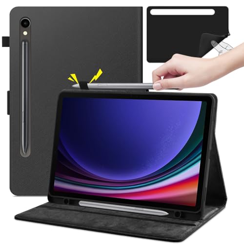 KATUMO Hülle für Samsung Galaxy Tab S9 FE 10,9 Zoll SMX710 2023, Schutzhülle Leder mit Mehrere Perspektiven Ständer Cover Slim Smart Flip Case Tablet Tab S9 FE mit Auto Schlaf/Wach Funktion von KATUMO