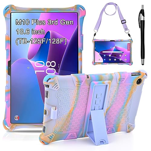 KATUMO Silikon Hülle für Lenovo Tab M10 Plus (3rd Gen) 10,6 Zoll 2022 TB 125 Schutzhülle mit Ständer Kinder Hülle Smart Folio Cover Case für Lenovo M10 Plus (3. Generation) 26,9 cm 10.6" von KATUMO