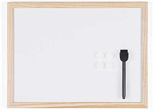 KAV - Magnetisches Whiteboard für Kinder | trocken abwischbare Tafeln | abwischbare Tafel | To-do-Liste Whiteboard mit Holzrahmen (400 x 300 mm) von KAV