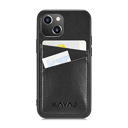 KAVAJ Hülle geeignet für Apple iPhone 13 Mini 5.4" Leder - Tokyo - Schwarz Handyhülle Case Lederhülle mit Kartenfach von KAVAJ