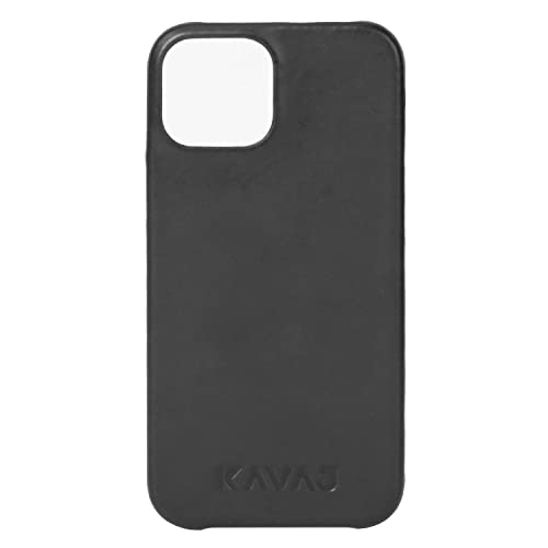 KAVAJ Lederhülle für iPhone 13 Max Boston Schwarz, Smartphone Hülle, echtes Leder, ultradünne leichte Hülle, Smartphone-Schutzhülle von KAVAJ