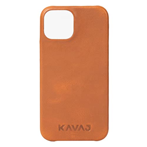 KAVAJ Lederhülle für iPhone 13 Pro Max Boston Cognac-Braun, Smartphone Hülle, echtes Leder, ultradünne leichte Hülle, Smartphone-Schutzhülle von KAVAJ
