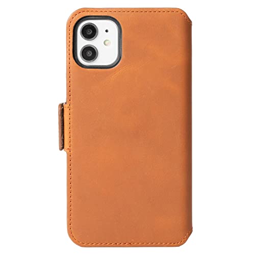 KAVAJ Tasche iPhone 11 6.1 Phoenix Cognac Leder Handyhülle |Handyhülle |Klapphülle von KAVAJ