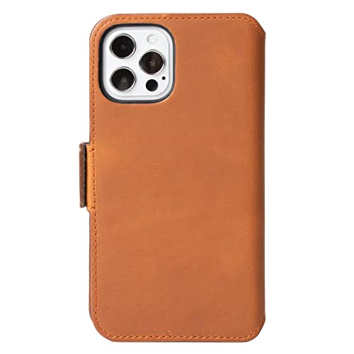 KAVAJ Tasche iPhone 12 Pro 6.1 Phoenix Cognac Leder Handyhülle |Handyhülle |Klapphülle von KAVAJ