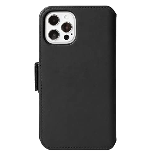 KAVAJ Tasche iPhone 12 Pro 6.1 Phoenix Schwarz Leder Handyhülle |Handyhülle |Klapphülle von KAVAJ