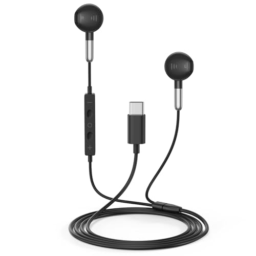 USB C Kopfhörer für iPhone 16 Pro Max, In-Ear Kopfhörer mit Kabel Typ C Kabelgebundene mit Mikrofon und Lautstärkeregler für iPhone 15 16, Samsung S24 S23 S22 Plus Ultra, A55/Note 20/10/Oneplus/Google USB C Kopfhörer für iPhone 16 Pro Max, In-Ear Kopfhörer mit Kabel Typ C Kabelgebundene mit Mikrofon und Lautstärkeregler für iPhone 15 16, Samsung S24 S23 S22 Plus Ultra, A55/Note 20/10/Oneplus/Google von KAXIFEI