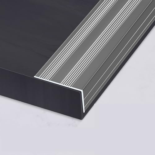 L-förmige Treppenkantenprofil, Selbstklebend Flexible PVC-winkelprofil, Gummi Rutschfeste Treppenkante, Vinyl-Kantenstreifen Für Den Innen- Und Außenbereich(Gray,4x3x90cm) von KAXLDHH