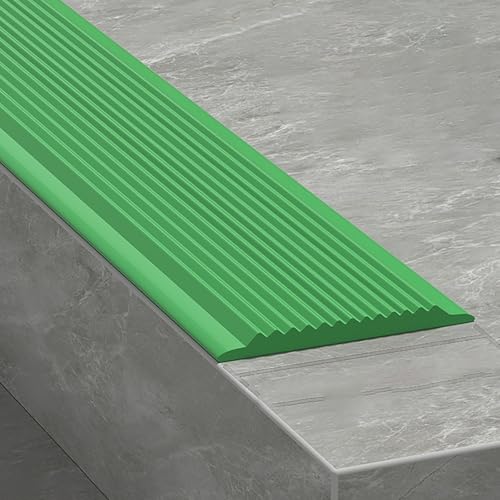 Rutschfester Winkelprofil, Flexible Gummi-Treppenkantenprofil, Selbstklebend Rutschfeste Treppenkante, Vinyl-Kantenstreifen Für Den Innen- Und Außenbereich(Green,6x200cm) von KAXLDHH