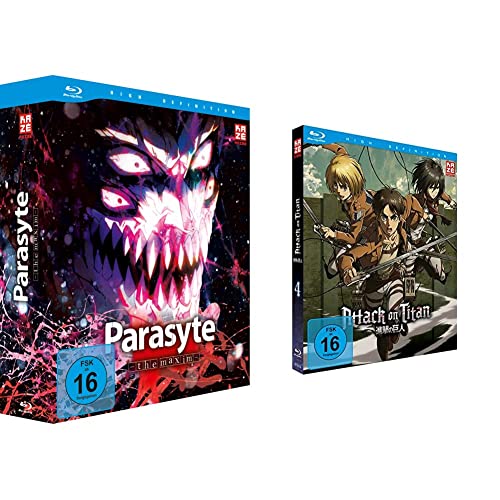 Parasyte -the maxim - Gesamtausgabe - [Blu-ray] & Attack on Titan - Staffel 1 - Vol.4 - [Blu-ray] [Limited Edition] von KAZÉ Anime (AV Visionen)