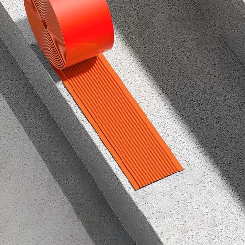 Treppenkantenschutz, Anti-Rutsch-Klebestreifen für Treppen, Vinyl-Treppenkanten, Anti-Rutsch-Treppenkanten Zum Abziehen Und Aufkleben, Treppeneckenverkleidung, PVC-Streifen, Treppenstufen (Color : Or von KArreaL